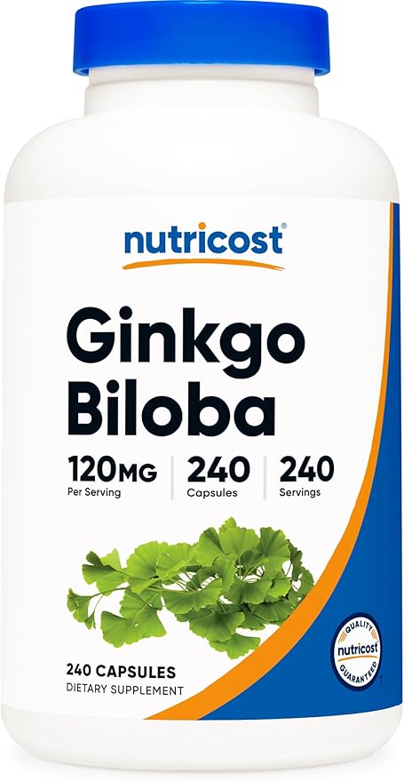 Ginkgo Biloba 120mg, 240 Capsules - Extra Strength Ginkgo Biloba Extract - Gluten Free & Non-GMO